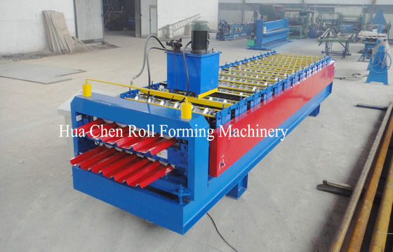রঙ ইস্পাত প্লেট ডাবল লেয়ার ছাদ প্যানেল রোল মেশিন বিরচন 1200 / 1250mm প্রস্থ