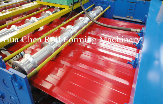 রঙ ইস্পাত প্লেট ডাবল লেয়ার ছাদ প্যানেল রোল মেশিন বিরচন 1200 / 1250mm প্রস্থ