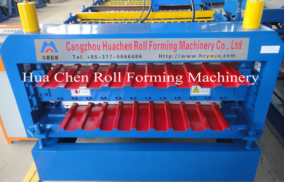 New style double layer aluminium roof tiles roll forming machine