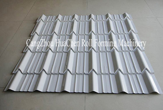 70mm শ্যাফ্ট ব্যাসার্ধ ডাবল স্তর রোল ফর্মিং মেশিন 11 সারি রোলার এবং পিএলসি নিয়ন্ত্রণ সহ