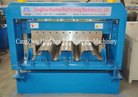 PLC Control Hydralic Cut Metal Deck Roll Forming Machine For 26 Roller Stations