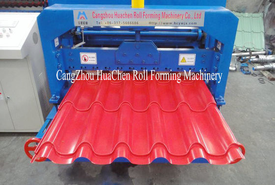 Steel Roof Panel Glazed Tile Roll Forming Machine For Construction