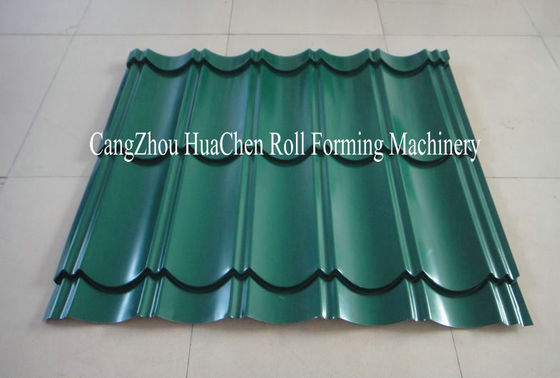 Hydraulic Shearing Glazed Corrugated Sheet Roll Forming Machine PLC Control