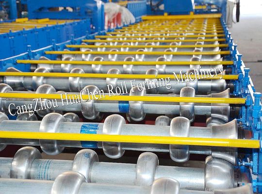 Steel Villa Roof Glazed Tile Roll Forming Machine Blue Double Layer