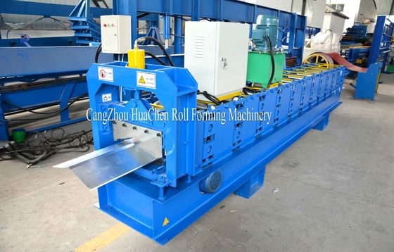 Galvanized Steel Ridge Cap Roll Forming Machine With 12 Rows rollers 45# steel